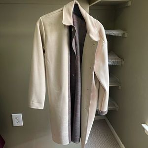 Zara suede coat beige